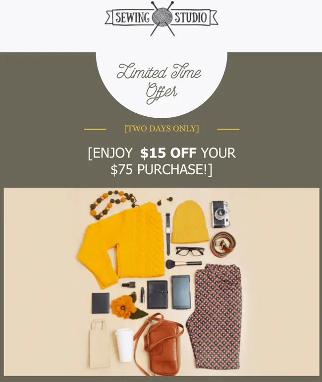 Email Template - Limited Time Sale - 650