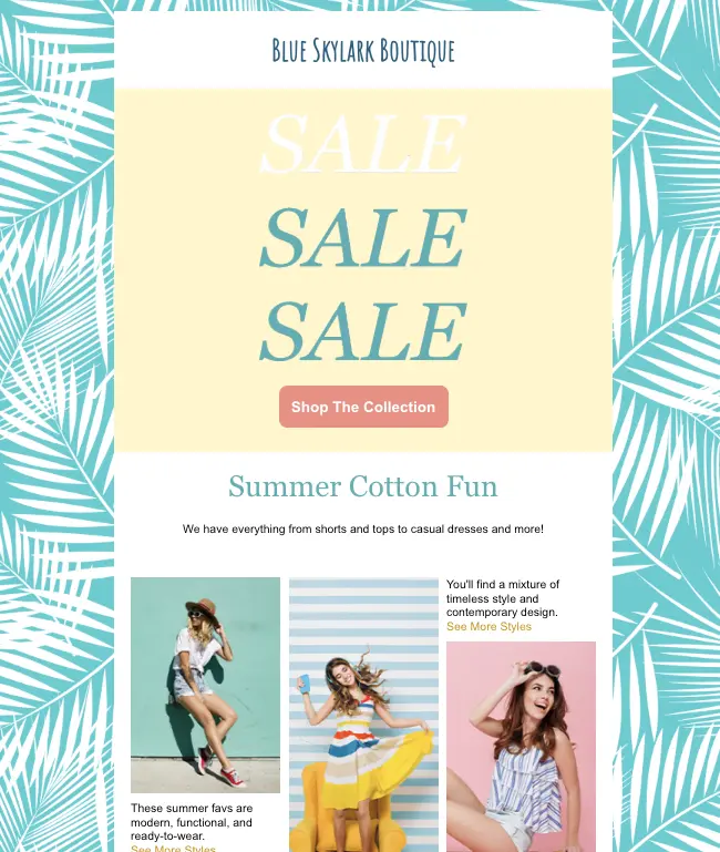 Email Template - Summer Sale 4 - 650 width