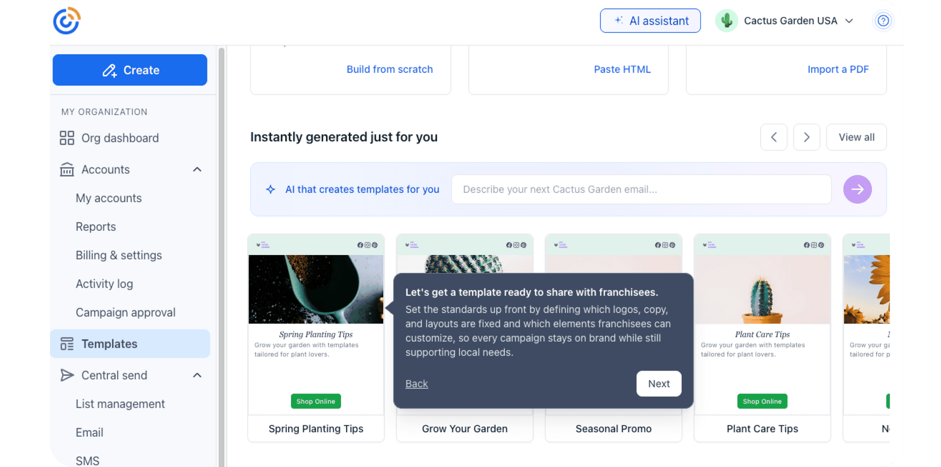 Teams product demo screenshot