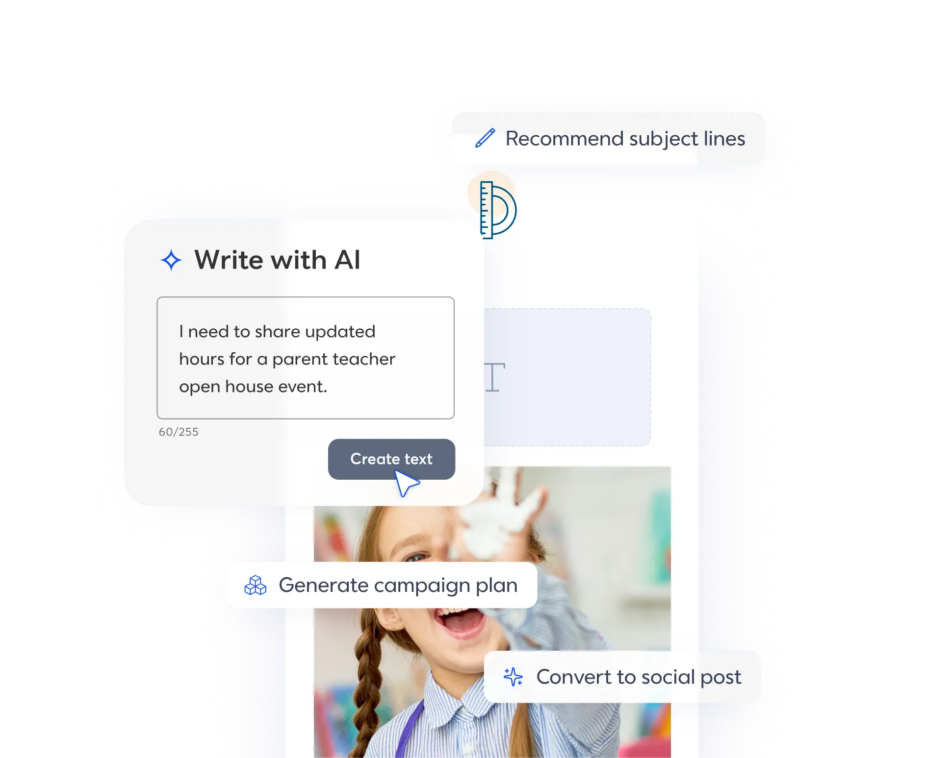 Using AI to update the hours for a parent teacher open house