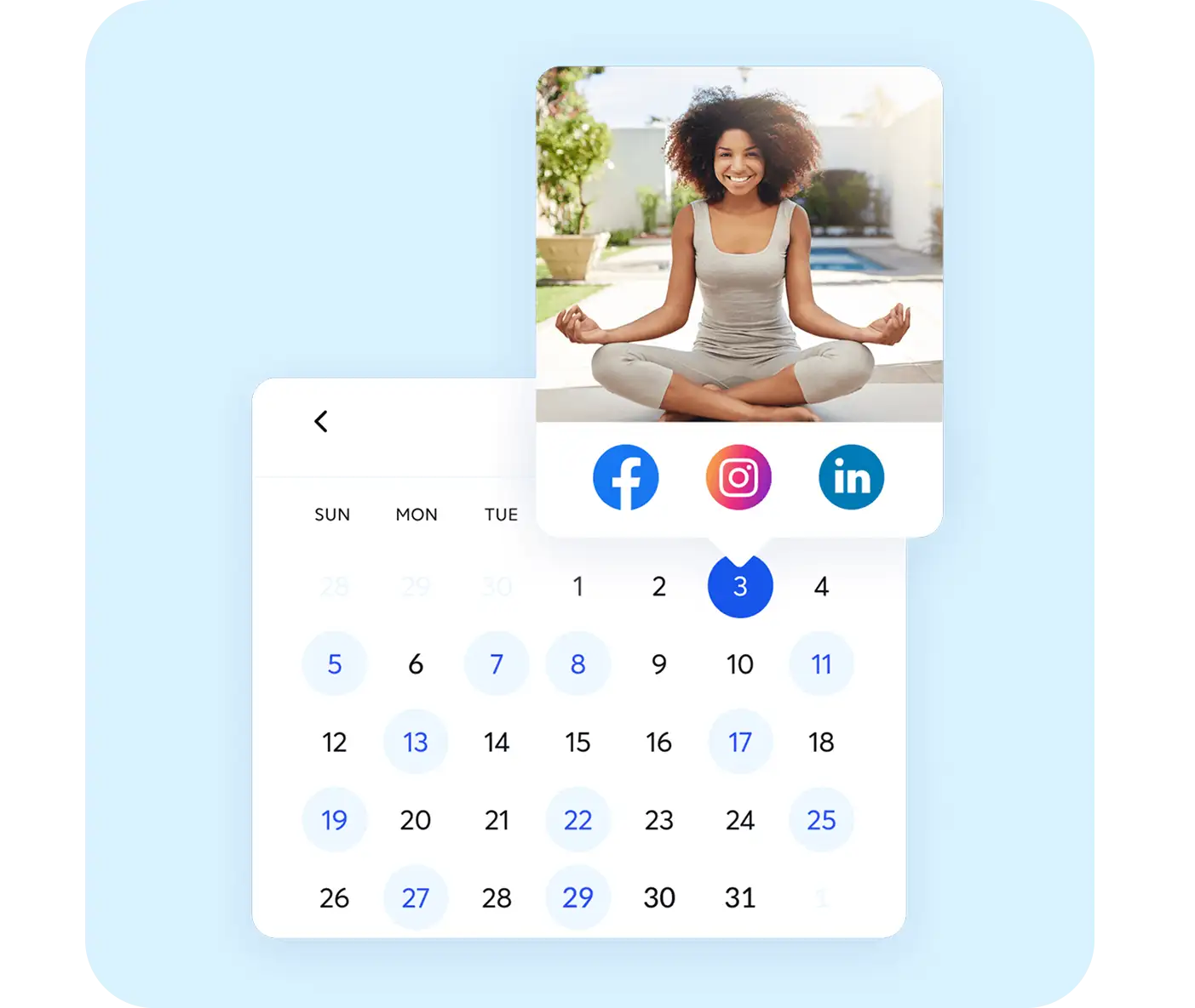 social media scheduling tool with calendar