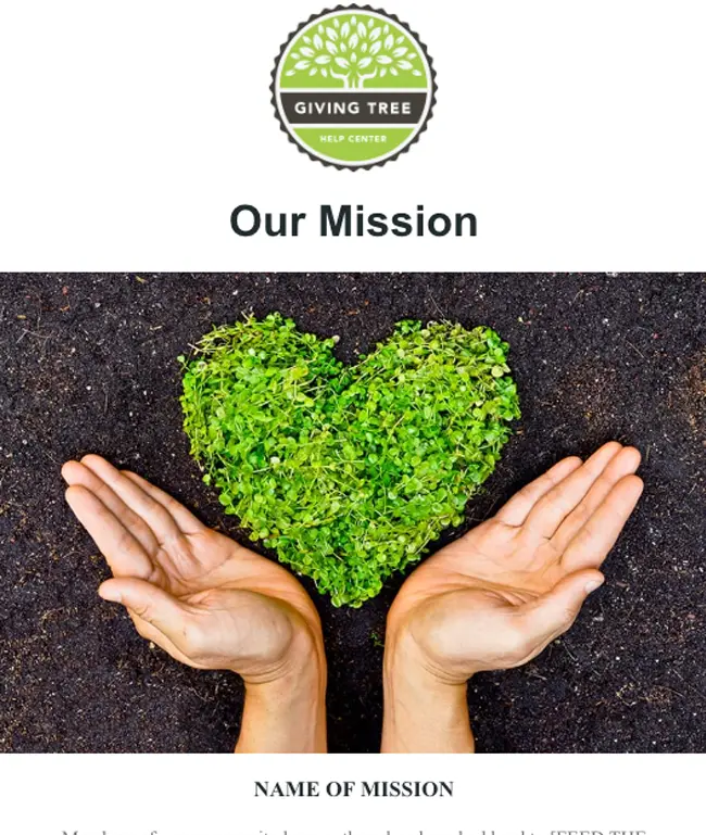 Email Template - Nonprofit mission - 650