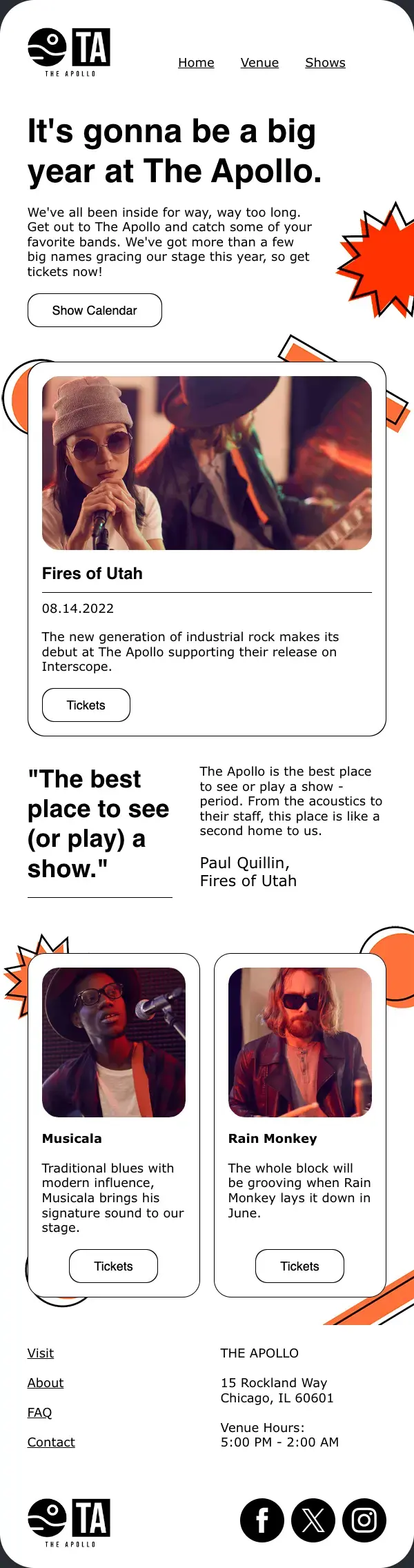 Email Template - Featured Artist - 600 width