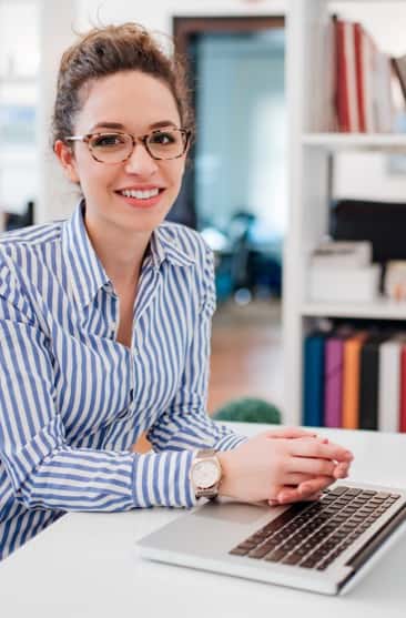 Constant Contact customer smiling
