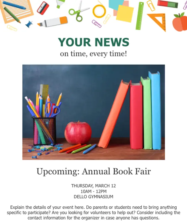 Email Template - Education Newsletter - 650