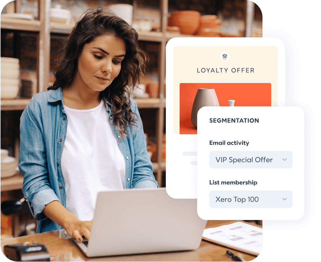 Woman on laptop small business