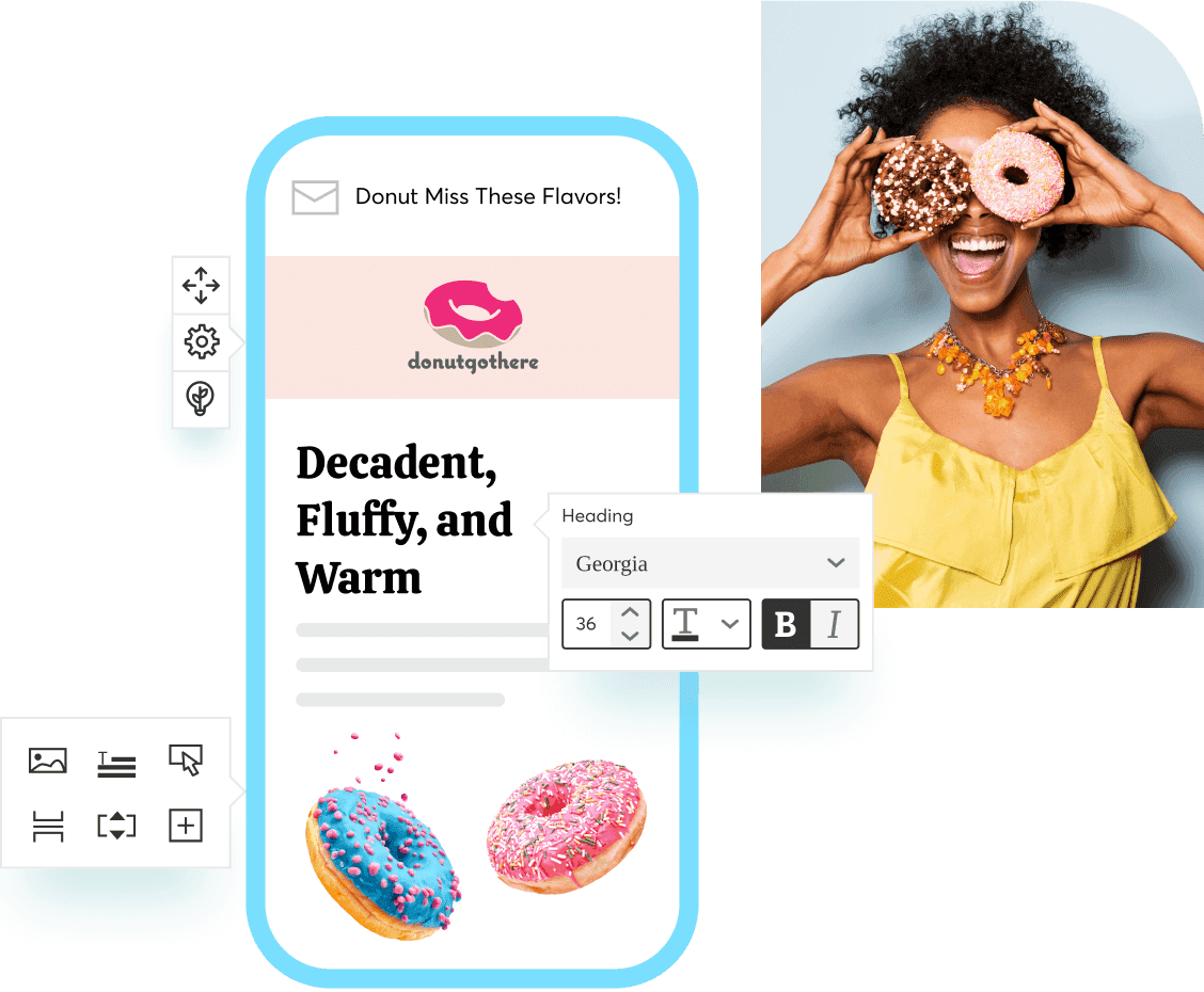woman holding donuts