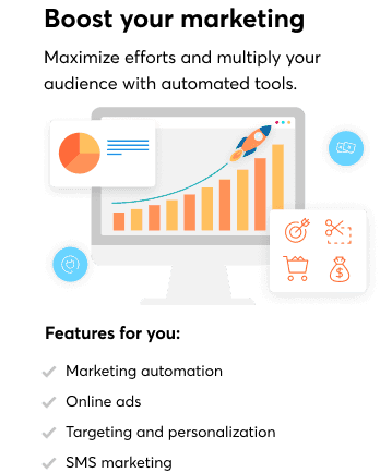 illustration showing rocket with an upward trend