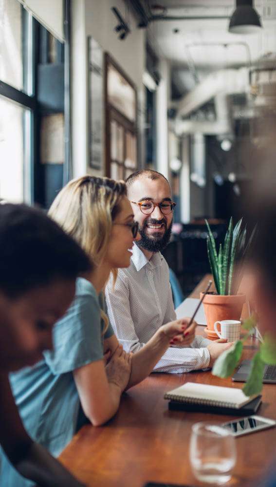 Constant Contact customers talking business ideas.