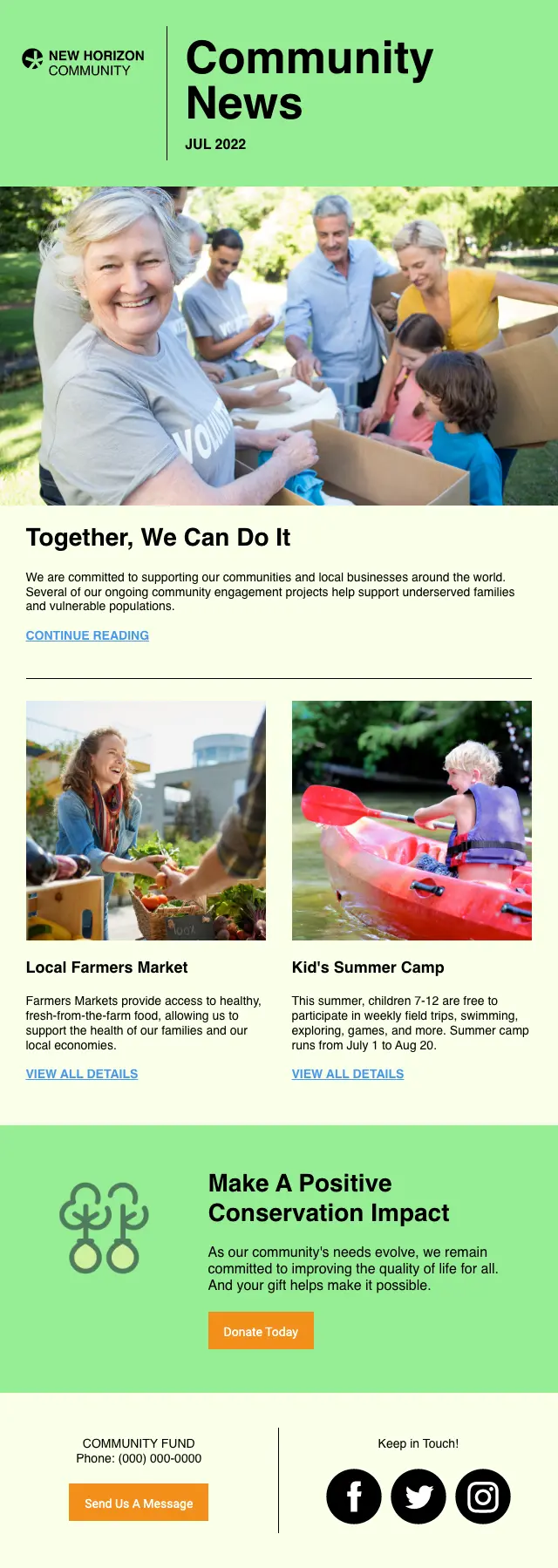 Email Template - Community News - 640 width