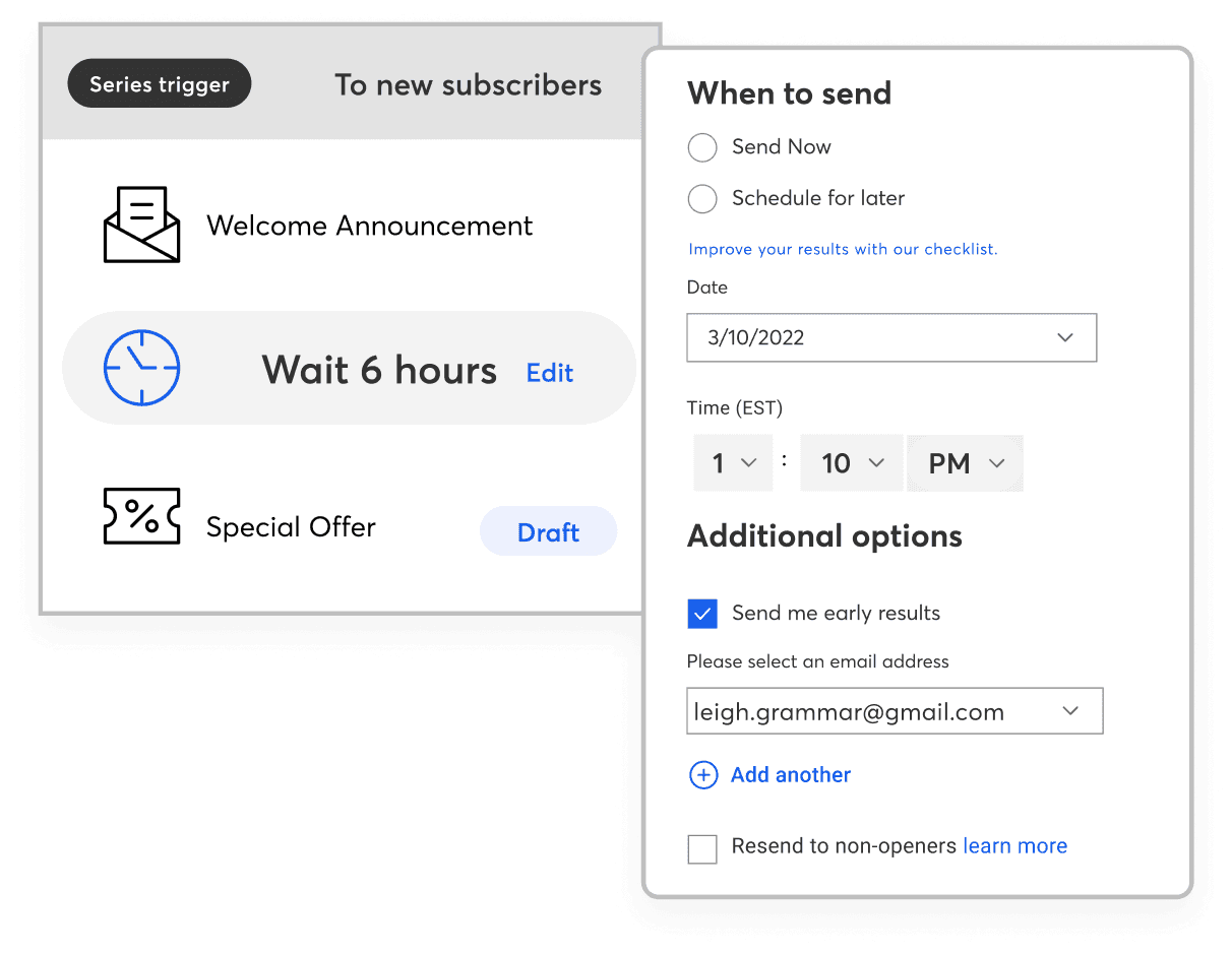 Welcome email
