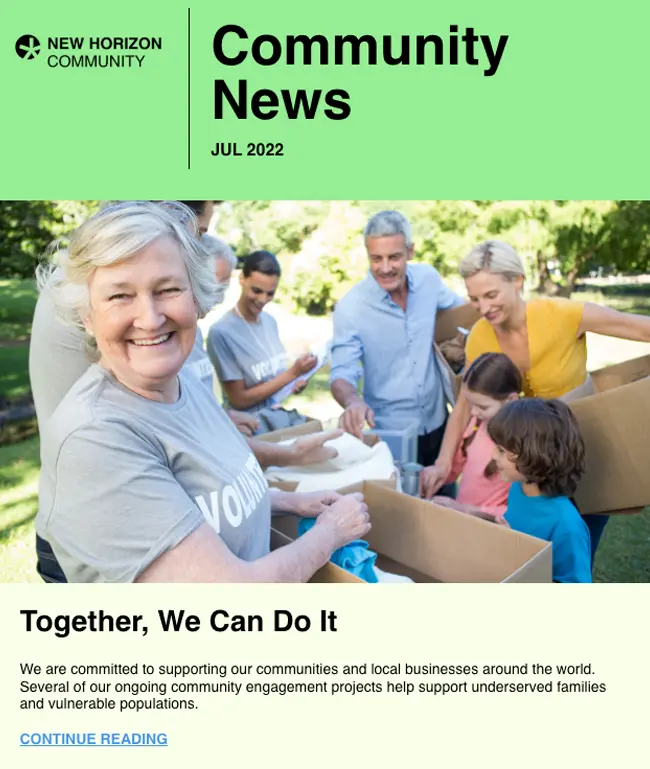 Email Template - Nonprofit Newsletter - 650