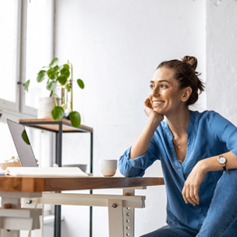 Businesswoman deciding between starting a newsletter vs blog