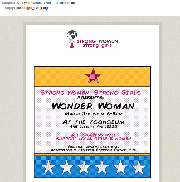 email subject from Strong Women Strong Girls, using a question.