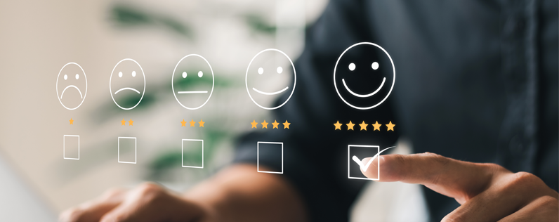 Survey Questions Blog header Satisfaction survey selection
