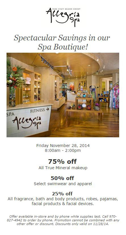 Sale - Allegria Spa