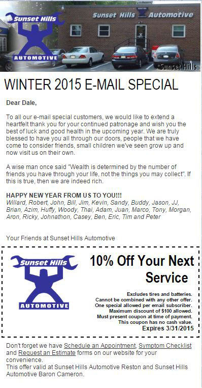 Sunset Hills Automative -- Coupon