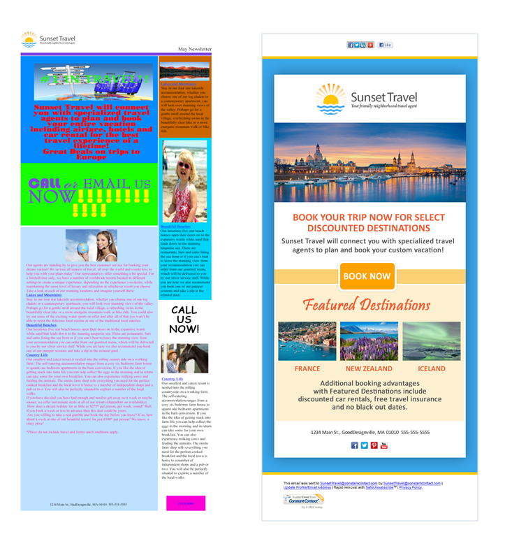 Email design colors and fonts image 2