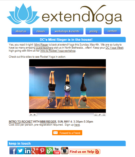 extend yoga email example image