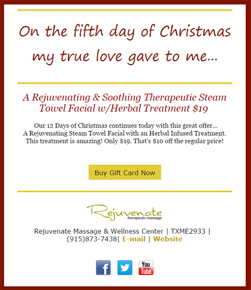 20 daily specials email example