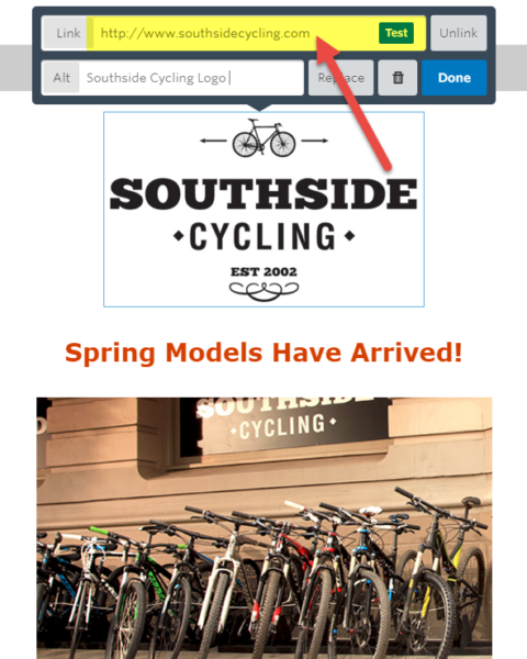 add your logo to an email template image