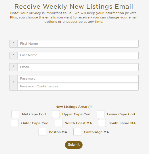 Constant Contact web sign-up form example