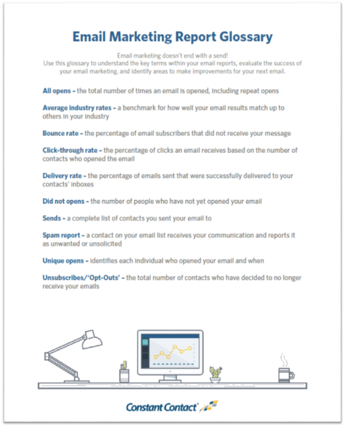 email marketing glossary screenshot
