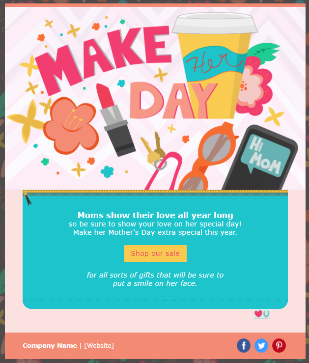 Mother's Day Marketing - email template for running a special