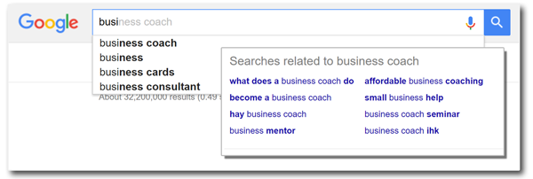 keyword search on Google