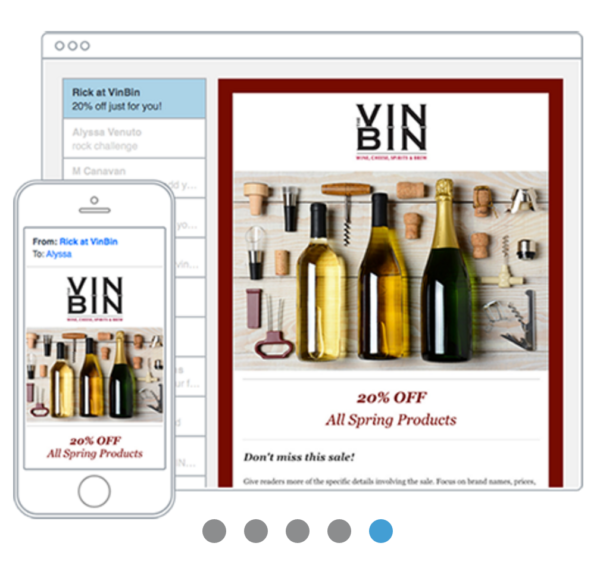 The Vin Bin email marketing example