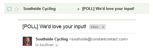 Add a Poll to your email 2