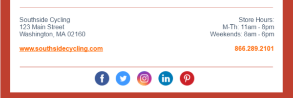 Email design checklist -- footer
