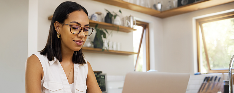 Email writing prompts Blog header Woman working on an email