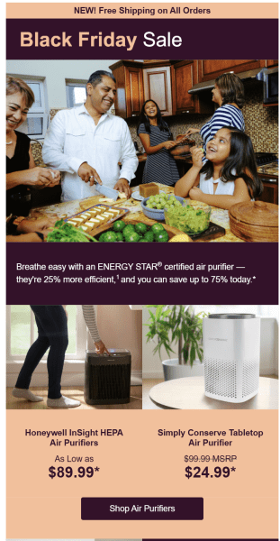 El Paso Electric product email example