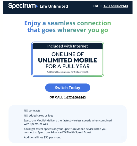Spectrum email writing prompts example