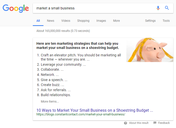 SEO mistakes example