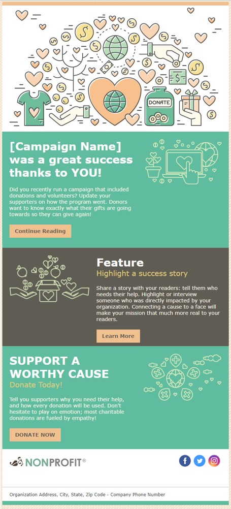 Nonprof Newsletter example