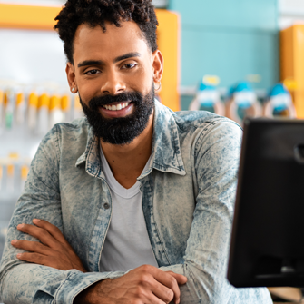 Business owner working on email integration