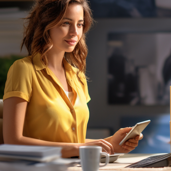 Business woman working on segmenting her email list