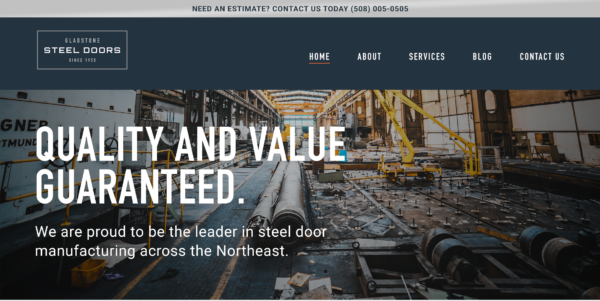 manufacturing business website example