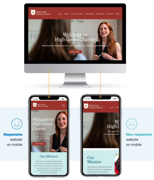 Mobile-responsive education website