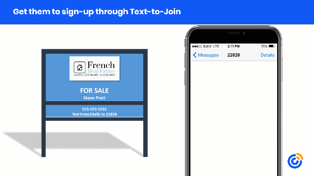 Text-to-join for real estate leads