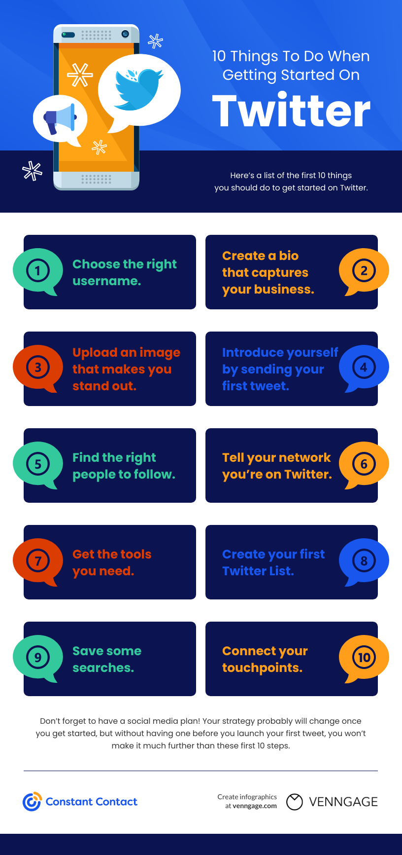 10 things to do when getting started on Twitter.