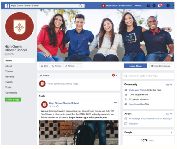 Use your school's Facebook developer accounts - Social Media