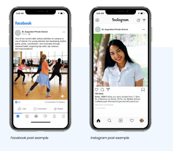 Facebook and Instagram Examples