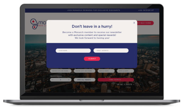 marketing logistics and transportation - email signup form