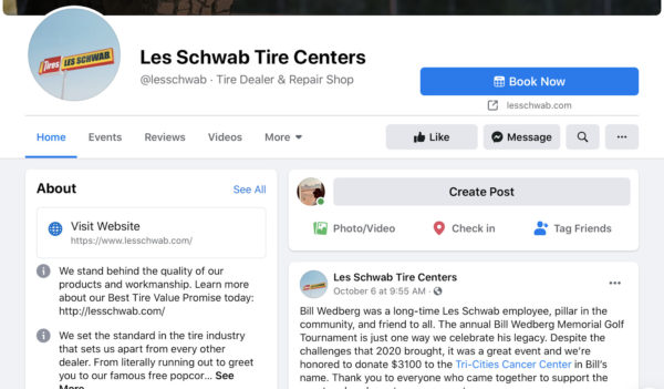 auto repair shop marketing facebook page