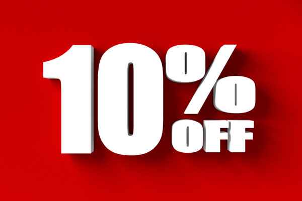 example of a sales image of 10% off