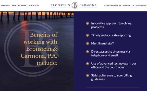 law firm website design example