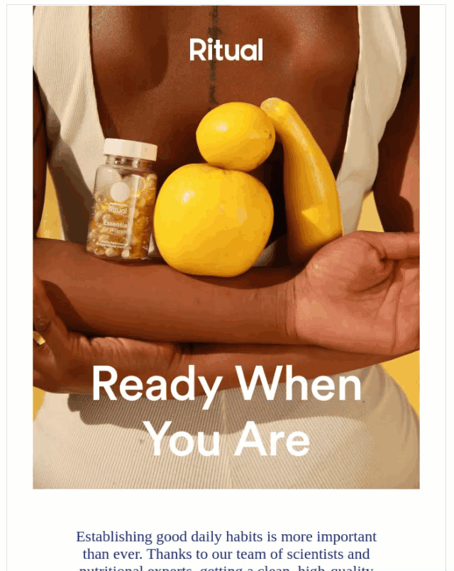 great email designs organize content with visual elements